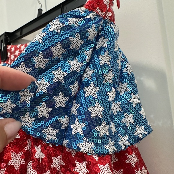 Queen of Sparkle Red, White, Blue Star Skort NWT - Picture 4 of 4